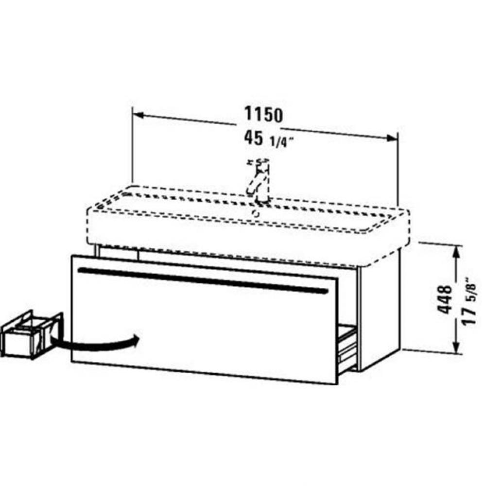 Duravit X-Large Wall-Mount Vanity Unit Dark Brushed Oak