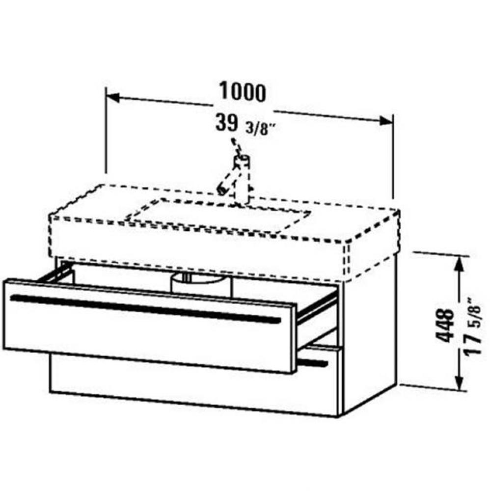 Duravit X-Large Wall-Mount Vanity Unit European Oak
