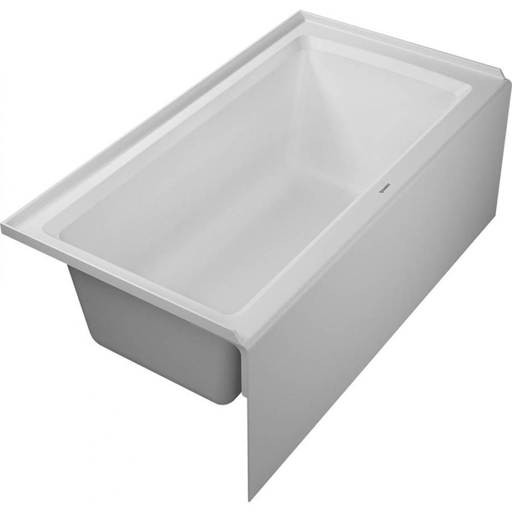 Duravit Architec 60'' x 32'' Rectangular Alcove Bathtub in White Acrylic with