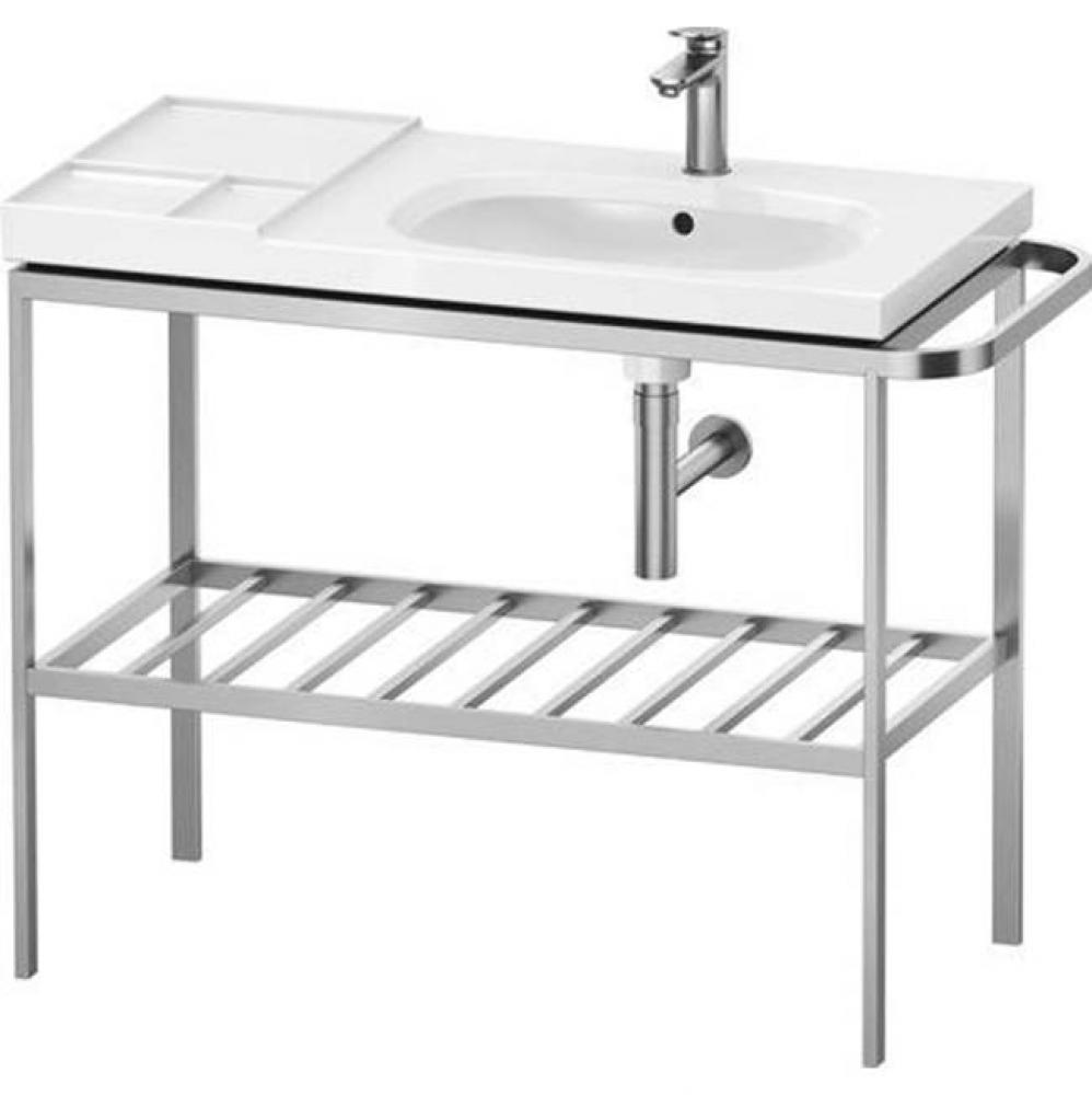 Duravit Aurena 38 3/4'' x 31 5/8'' Console in Brushed Stainless Steel