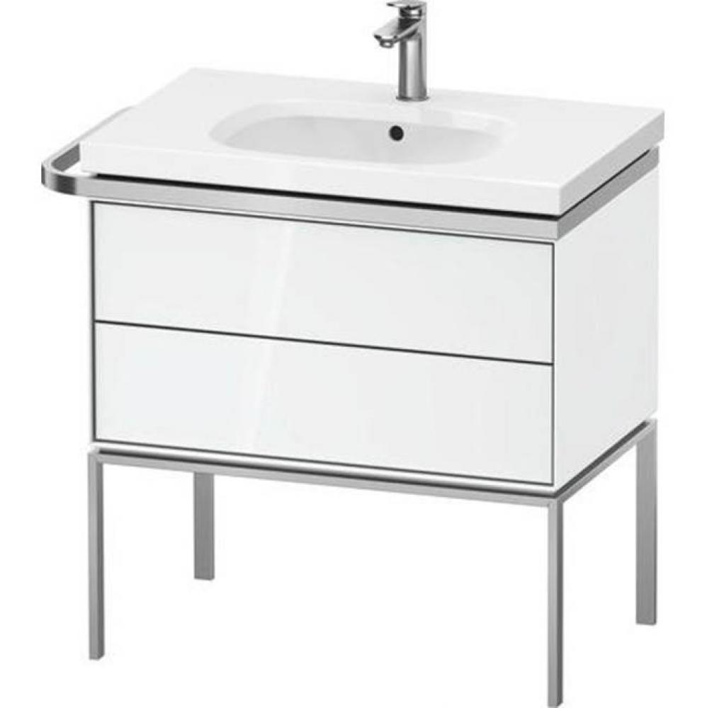 Duravit Aurena 30 7/8'' Wall Mount Two Drawer Single Vanity Cabinet in High Gloss White,
