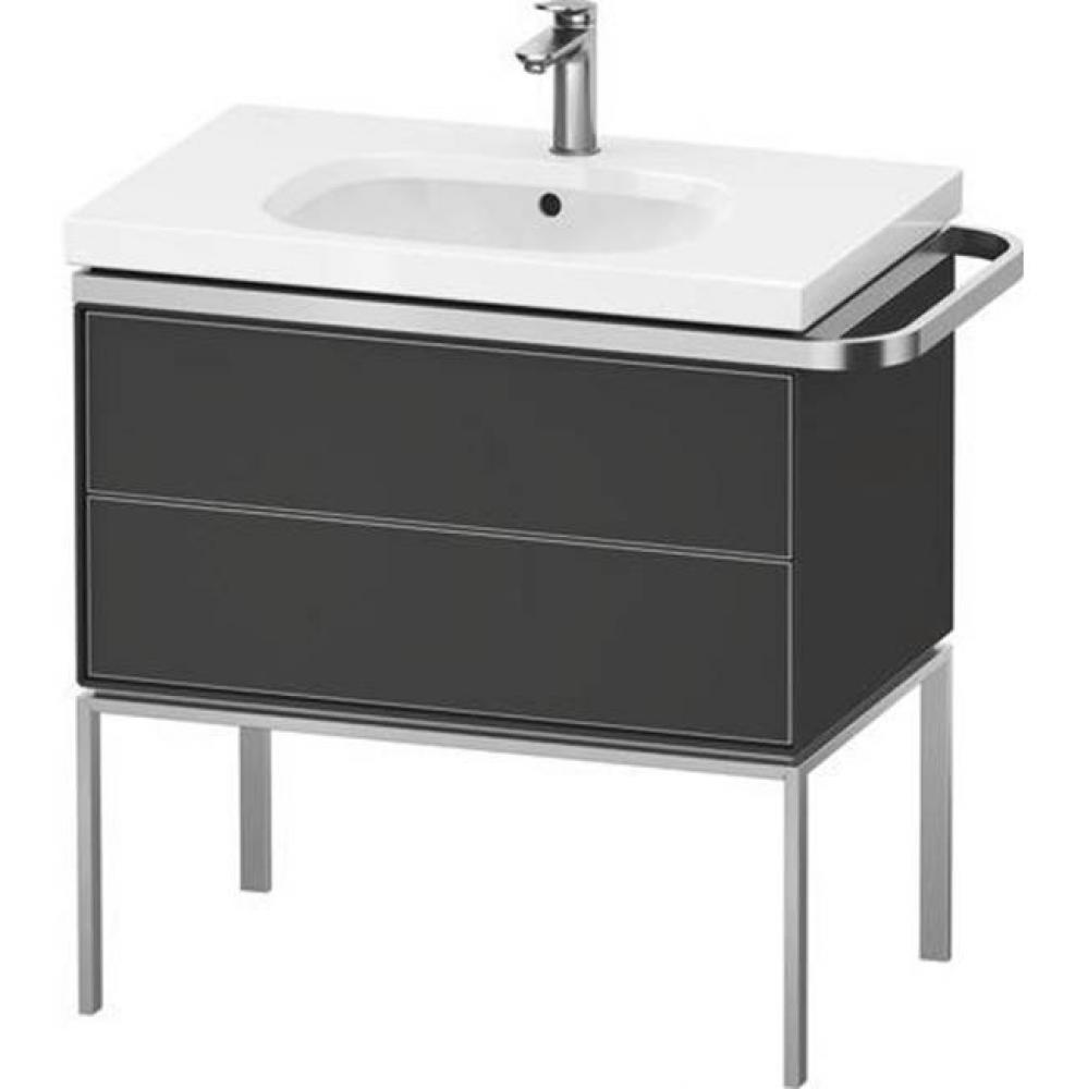 Duravit Aurena 30 7/8'' Wall Mount Two Drawer Single Vanity Cabinet in Satin Matte Graph