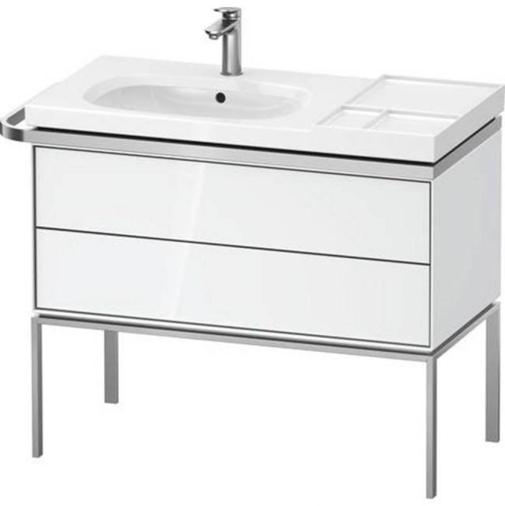 Duravit Aurena 38 3/4'' Wall Mount Two Drawer Single Vanity Cabinet in High Gloss White,