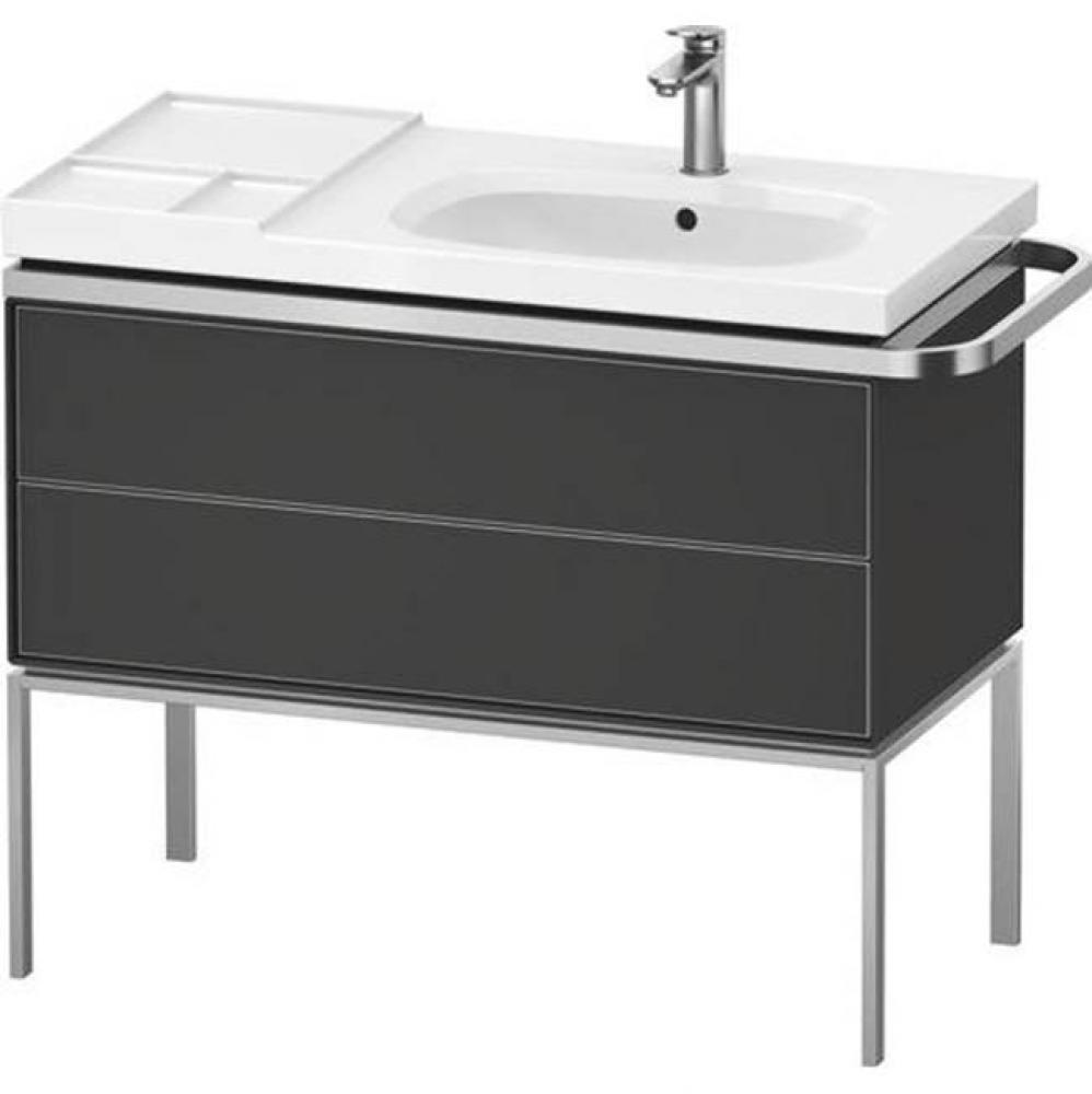 Duravit Aurena 38 3/4'' Wall Mount Two Drawer Single Vanity Cabinet in Satin Matte Graph