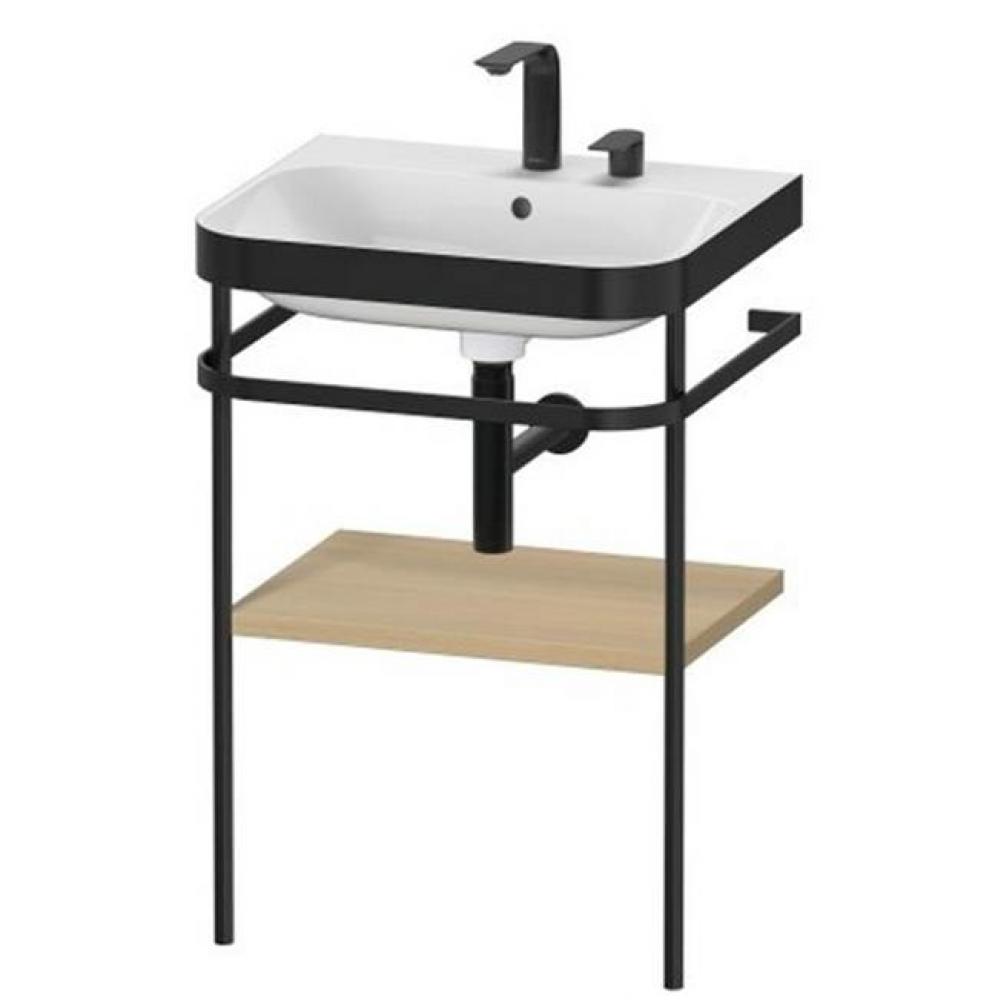 Happy D.2 Plus C-Bonded Vanity Kit with Sink and Metal Console Mediterranean Oak