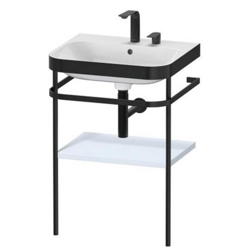 Duravit Happy D.2 Plus C-Bonded Vanity Kit with Sink and Metal Console Light Blue