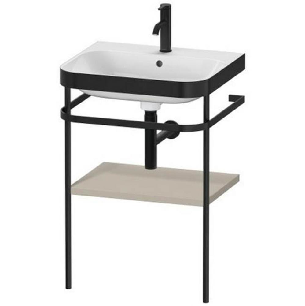 Happy D.2 Plus C-Bonded Vanity Kit with Sink and Metal Console Taupe