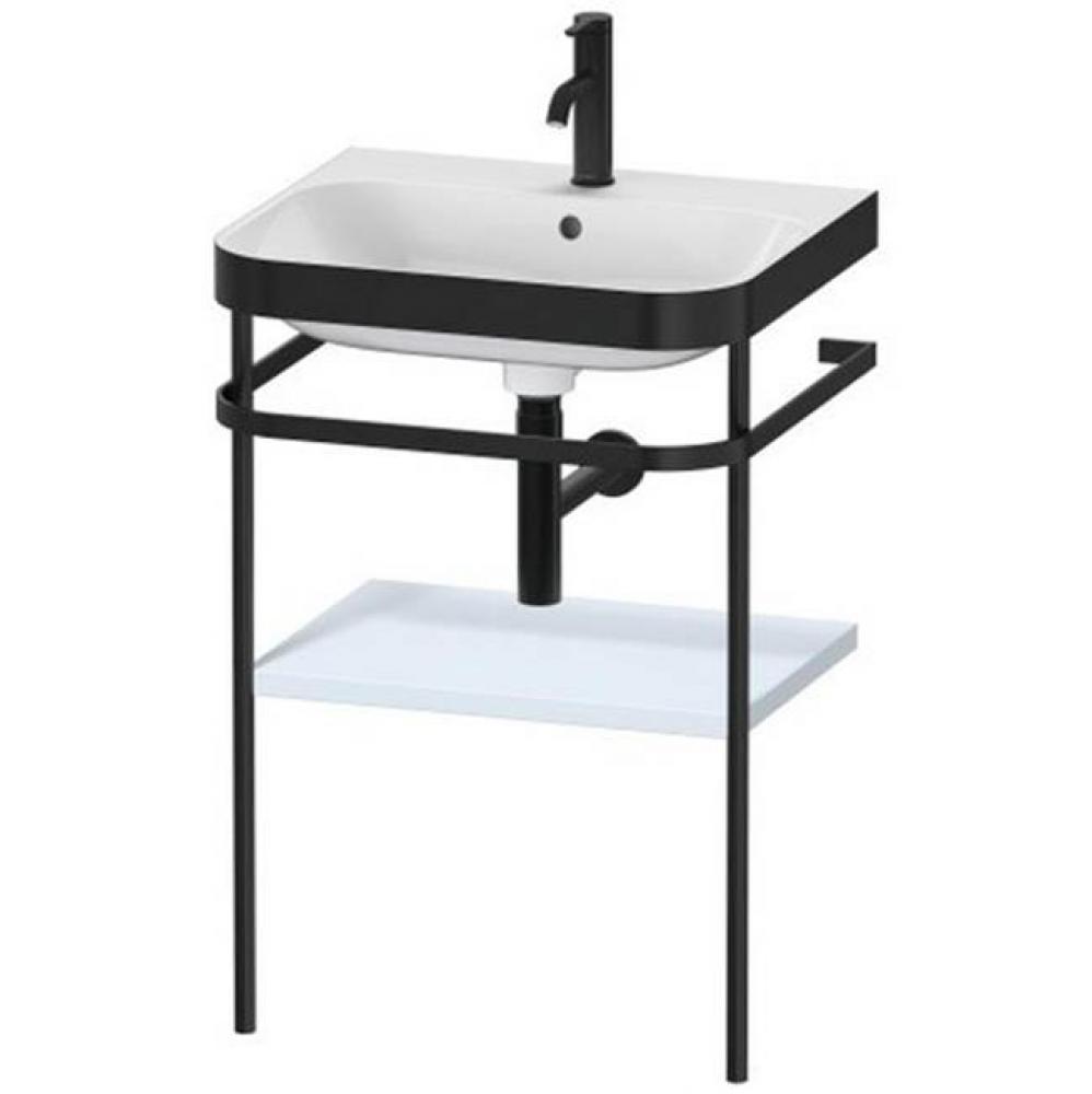 Duravit Happy D.2 Plus C-Bonded Vanity Kit with Sink and Metal Console Light Blue