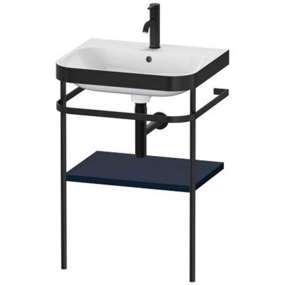 Happy D.2 Plus C-Bonded Vanity Kit with Sink and Metal Console Midnight Blue
