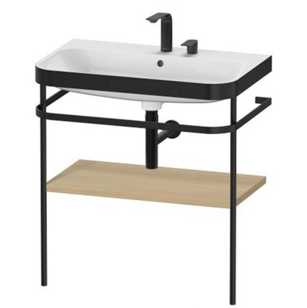 Happy D.2 Plus C-Bonded Vanity Kit with Sink and Metal Console Mediterranean Oak