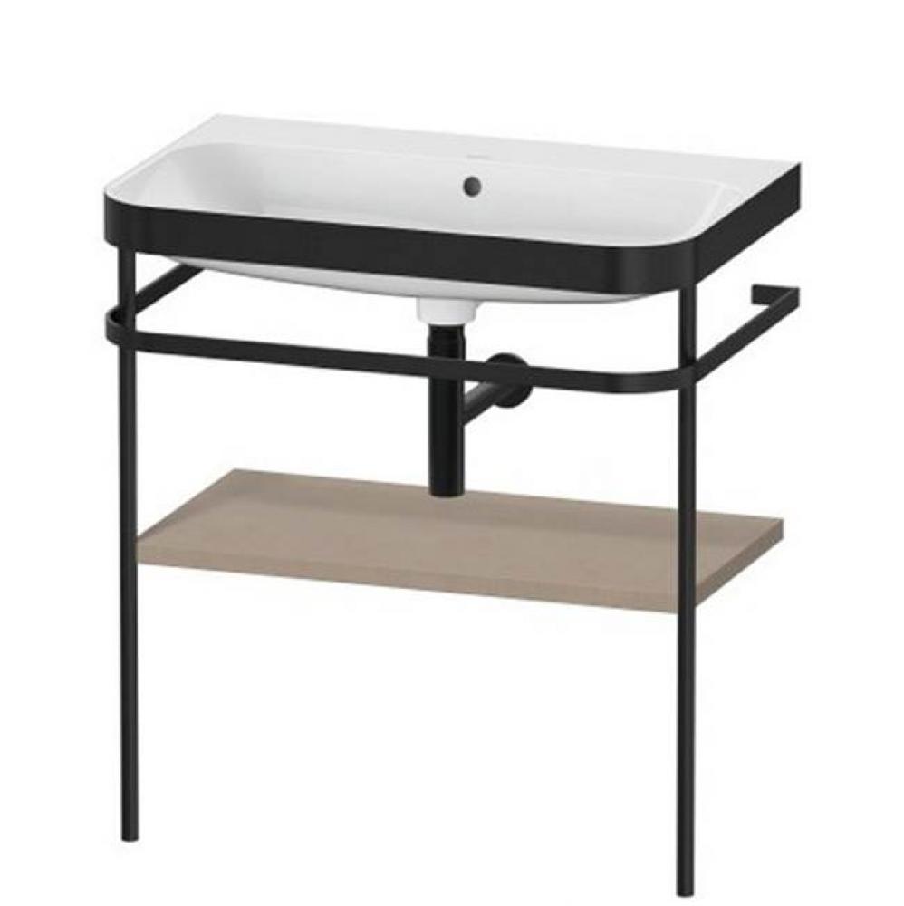 Happy D.2 Plus C-Bonded Vanity Kit with Sink and Metal Console Linen