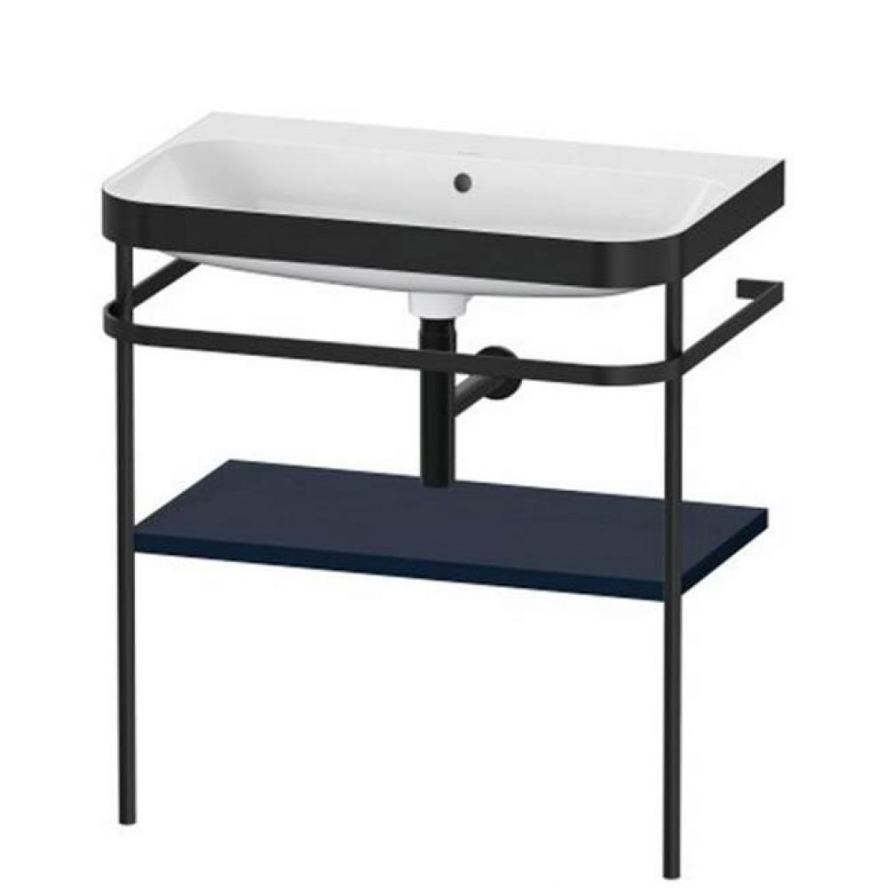Happy D.2 Plus C-Bonded Vanity Kit with Sink and Metal Console Midnight Blue