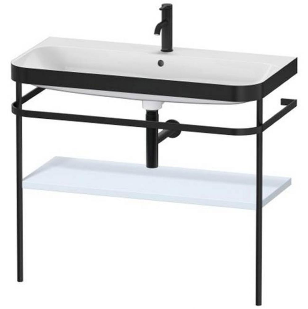 Duravit Happy D.2 Plus C-Bonded Vanity Kit with Sink and Metal Console Light Blue