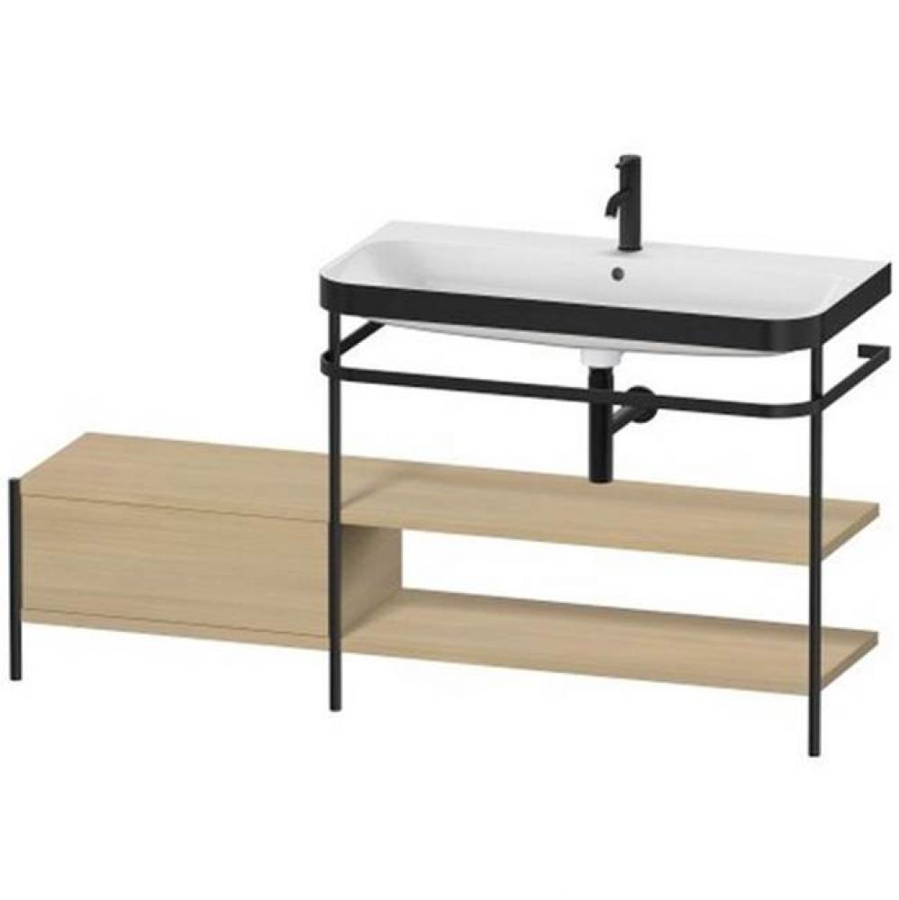 Happy D.2 Plus C-Bonded Vanity Kit with Sink and Metal Console Mediterranean Oak