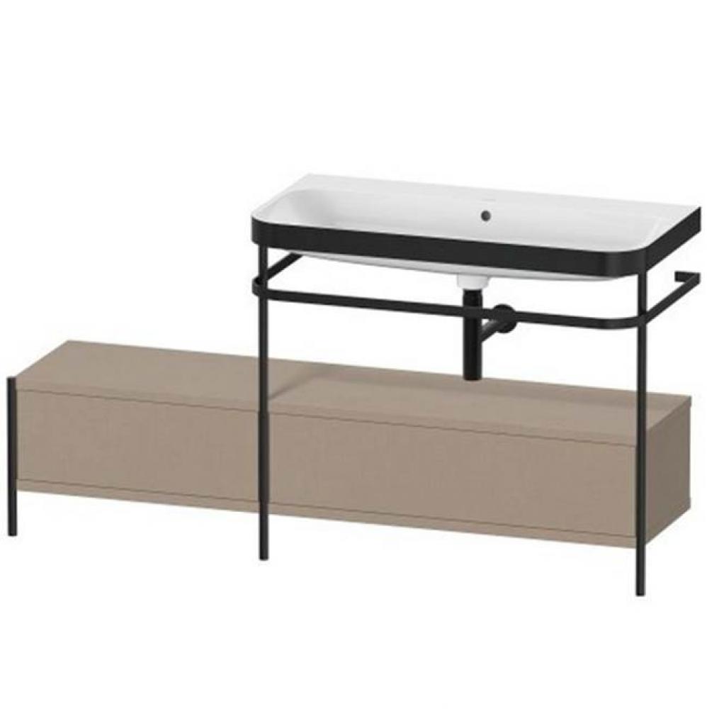 Happy D.2 Plus C-Bonded Vanity Kit with Sink and Metal Console Linen