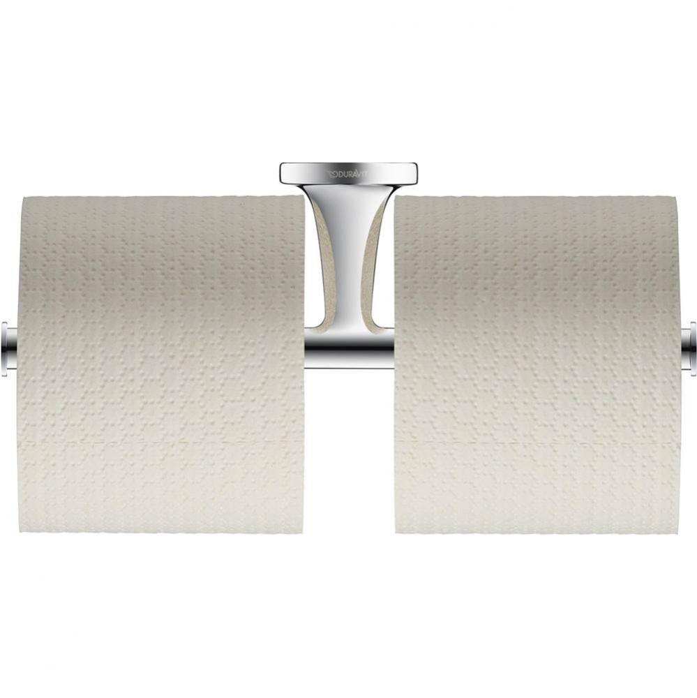 Duravit Starck T Double Roll Toilet Paper Holder in Chrome