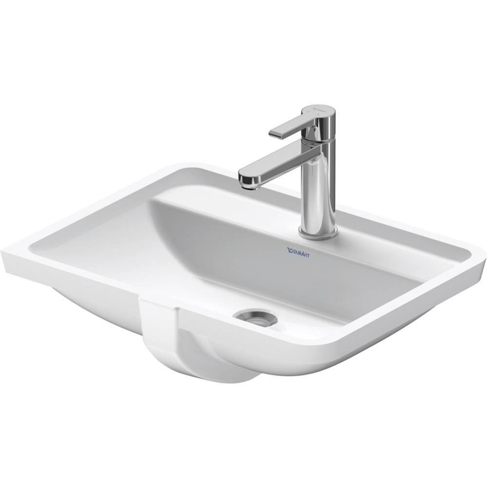 Duravit Starck 3 20 5/8'' Rectangular Undermount Sink in White with Overflow