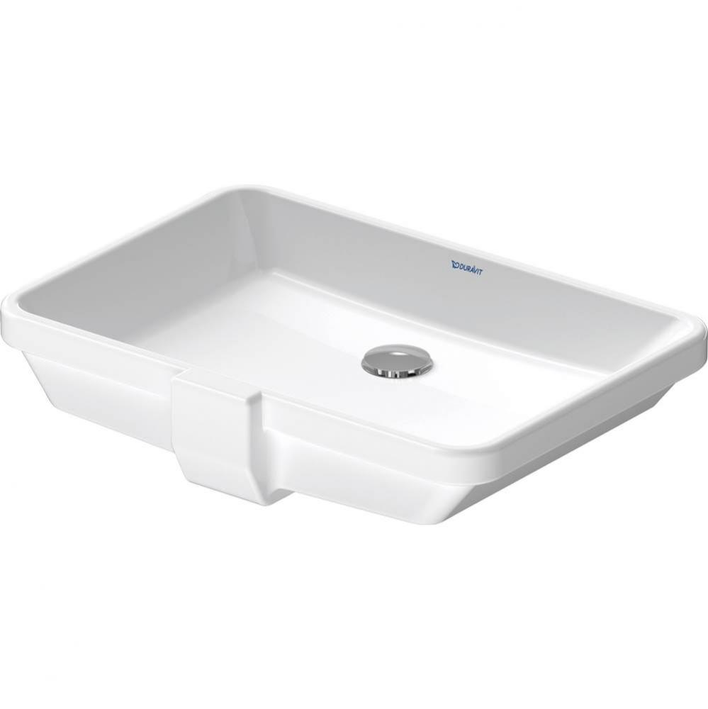 Duravit 2nd floor 20 5/8'' Rectangular Undermount Sink in White with Overflow