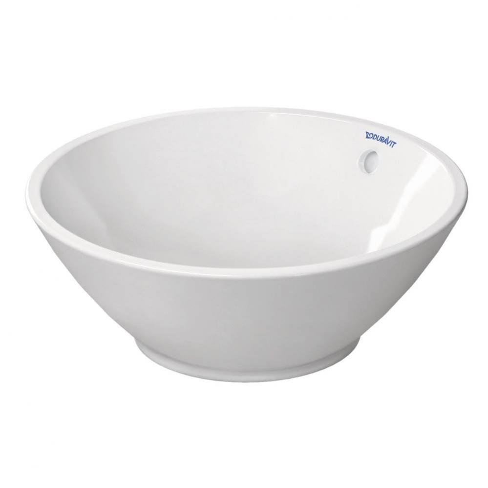 Duravit Design Classics 16 1/2'' Round Vessel Sink in White with Overflow