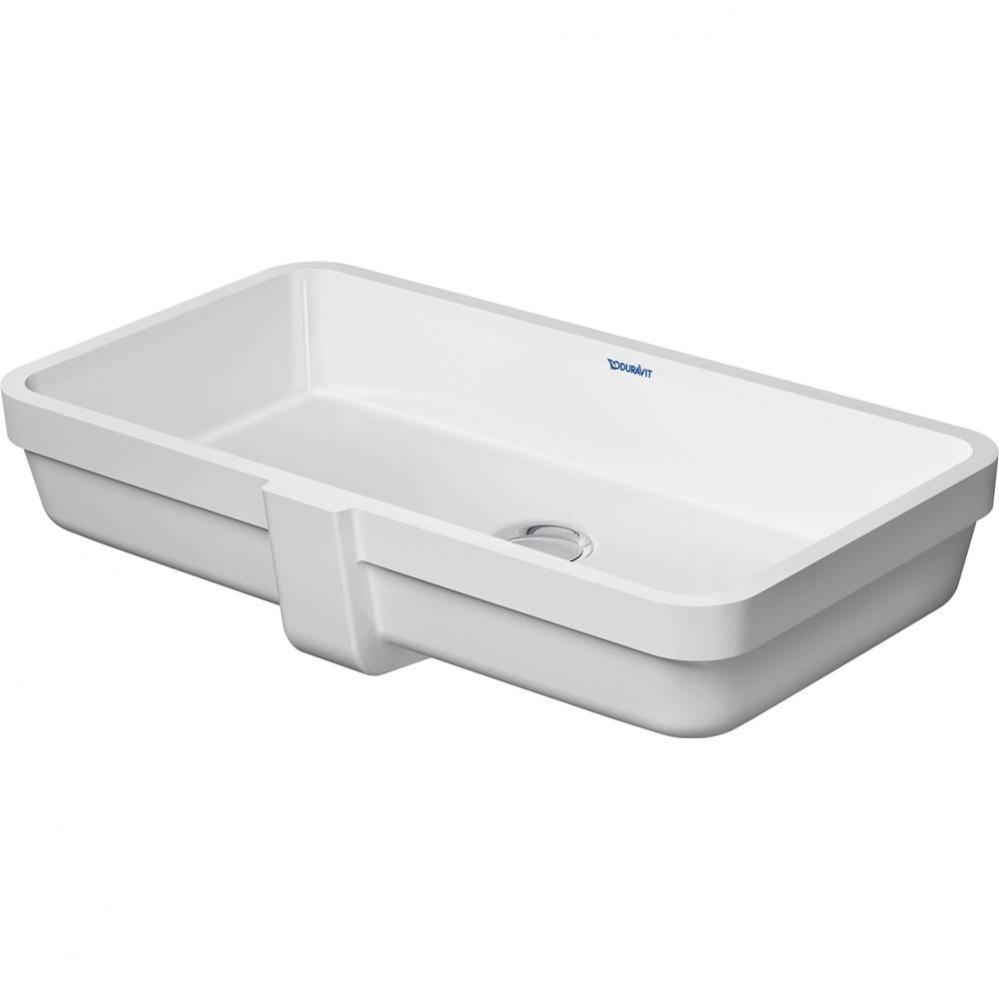 Duravit Vero 25'' Rectangular Undermount Sink in White with Overflow