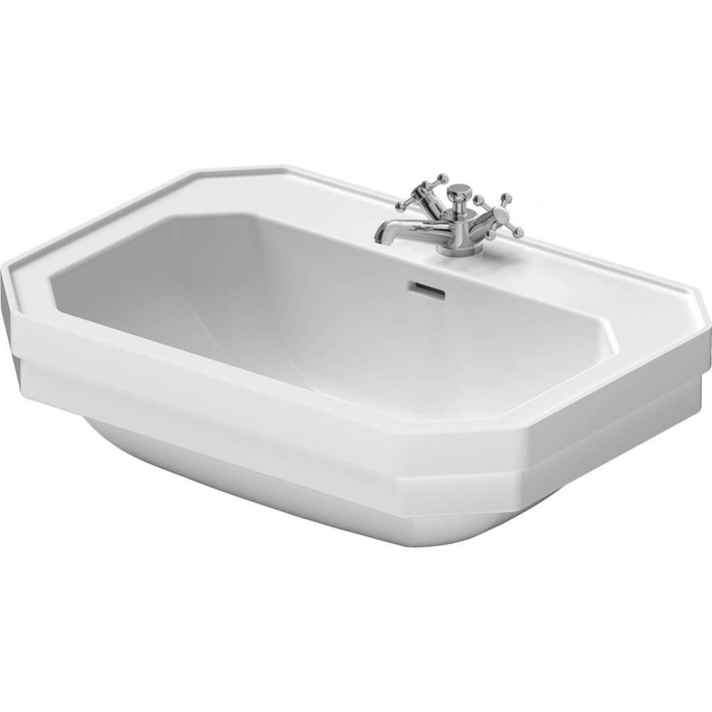 Duravit 1930 series 27 1/2'' Octagonal Wall Mounted Sink in White with Single Faucet Hol