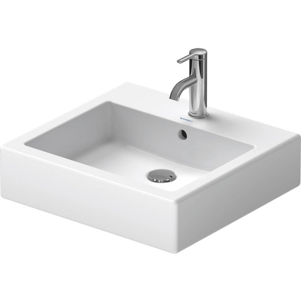 Duravit Vero 19 5/8'' Rectangular Vessel Sink in White with Single Faucet Hole and with