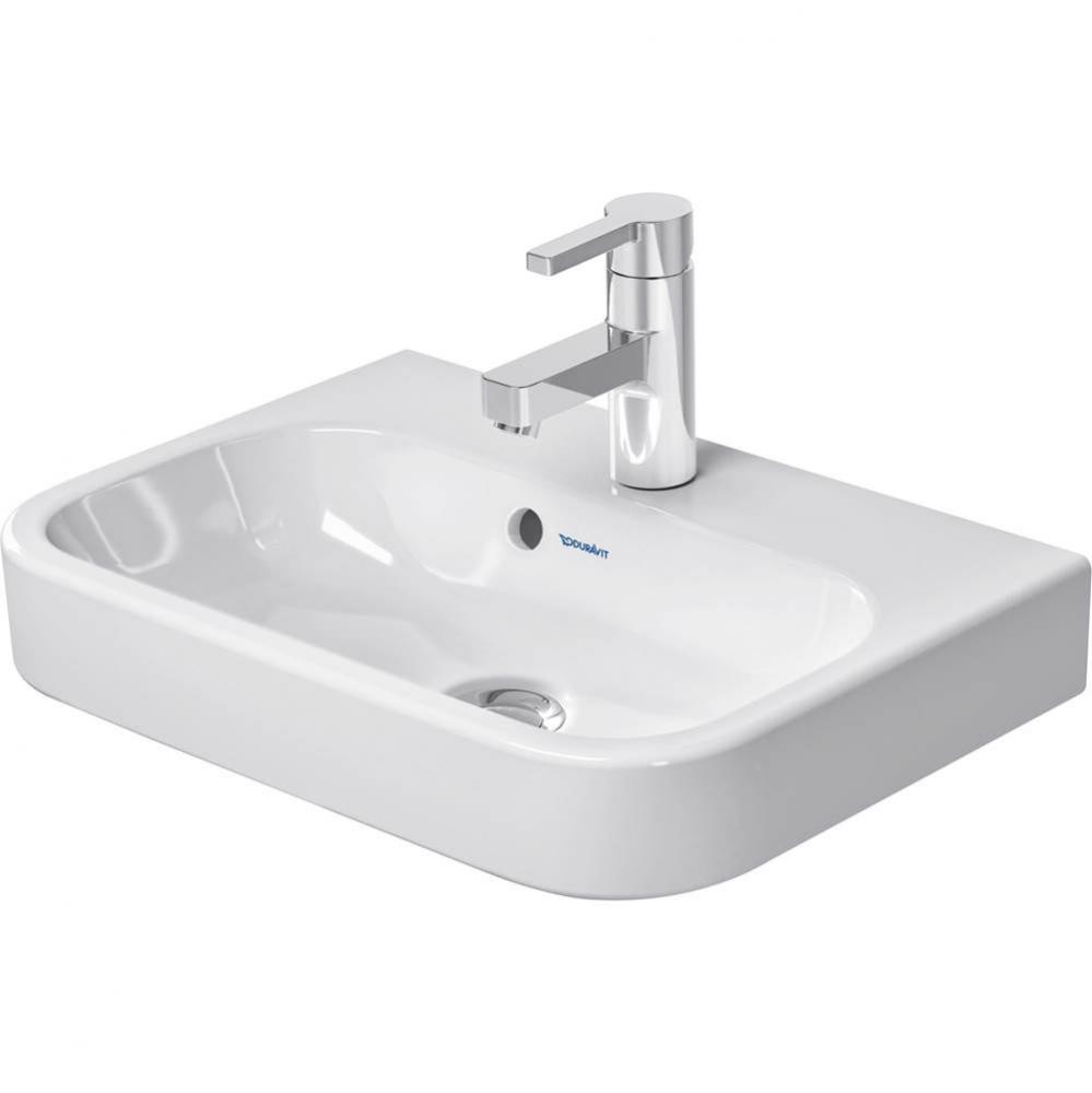 Duravit Happy D.2 19 5/8'' Rectangular Wall Mounted Sink in White with Single Faucet Hol