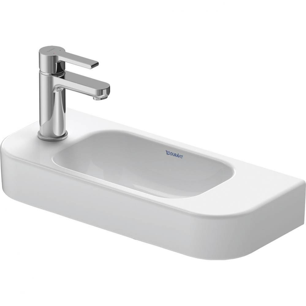 Duravit Happy D.2 19 5/8'' Rectangular Wall Mounted Sink in White with Single Faucet Hol