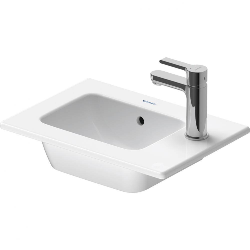 Duravit ME by Starck 16 7/8'' Rectangular Wall Mounted Sink in White with Single Faucet