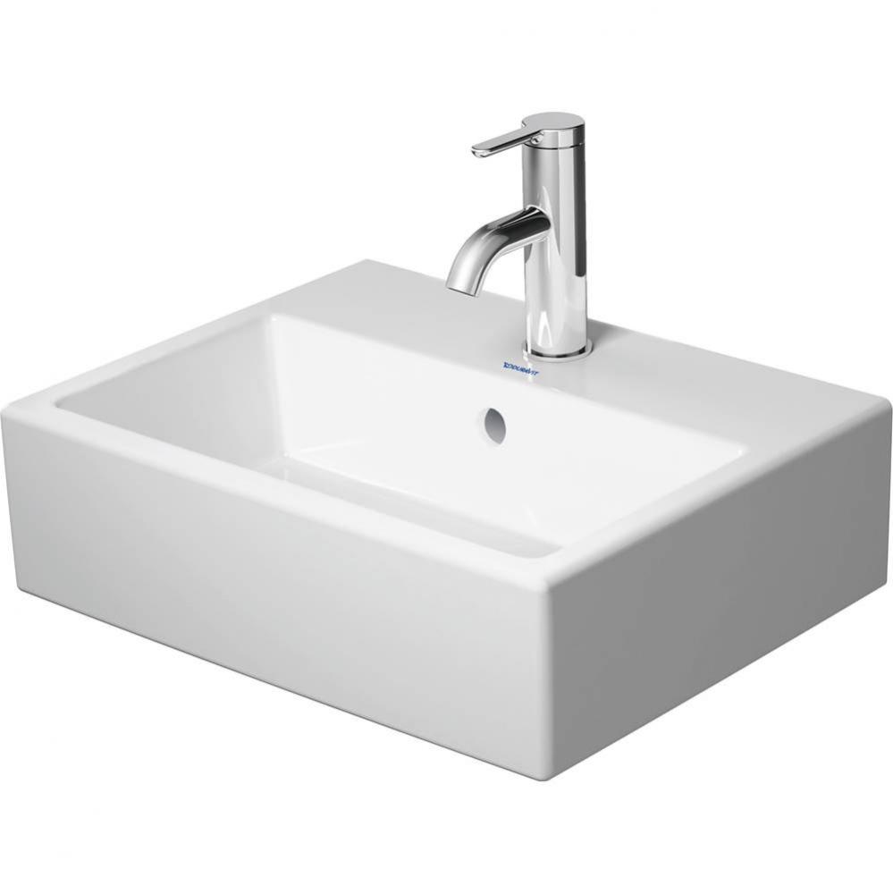 Duravit Vero 15 3/4'' Rectangular Wall Mounted Sink in White with Single Faucet Hole and