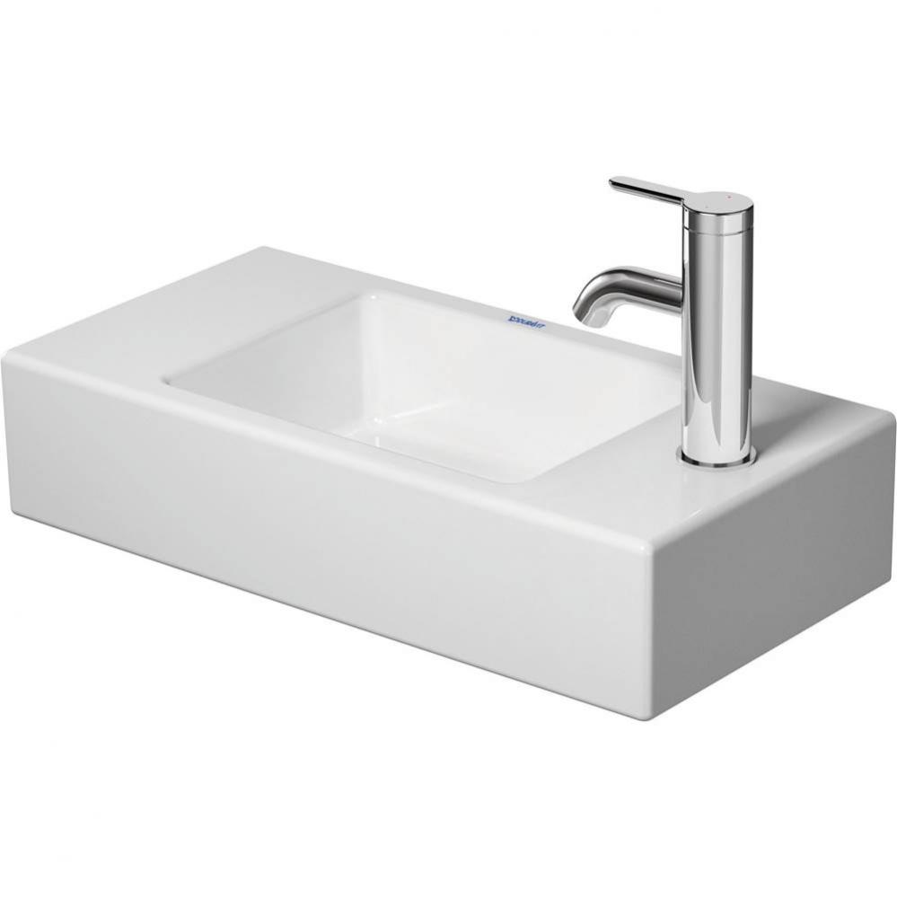 Duravit Vero 19 5/8'' Rectangular Wall Mounted Sink in White with Single Faucet Hole and
