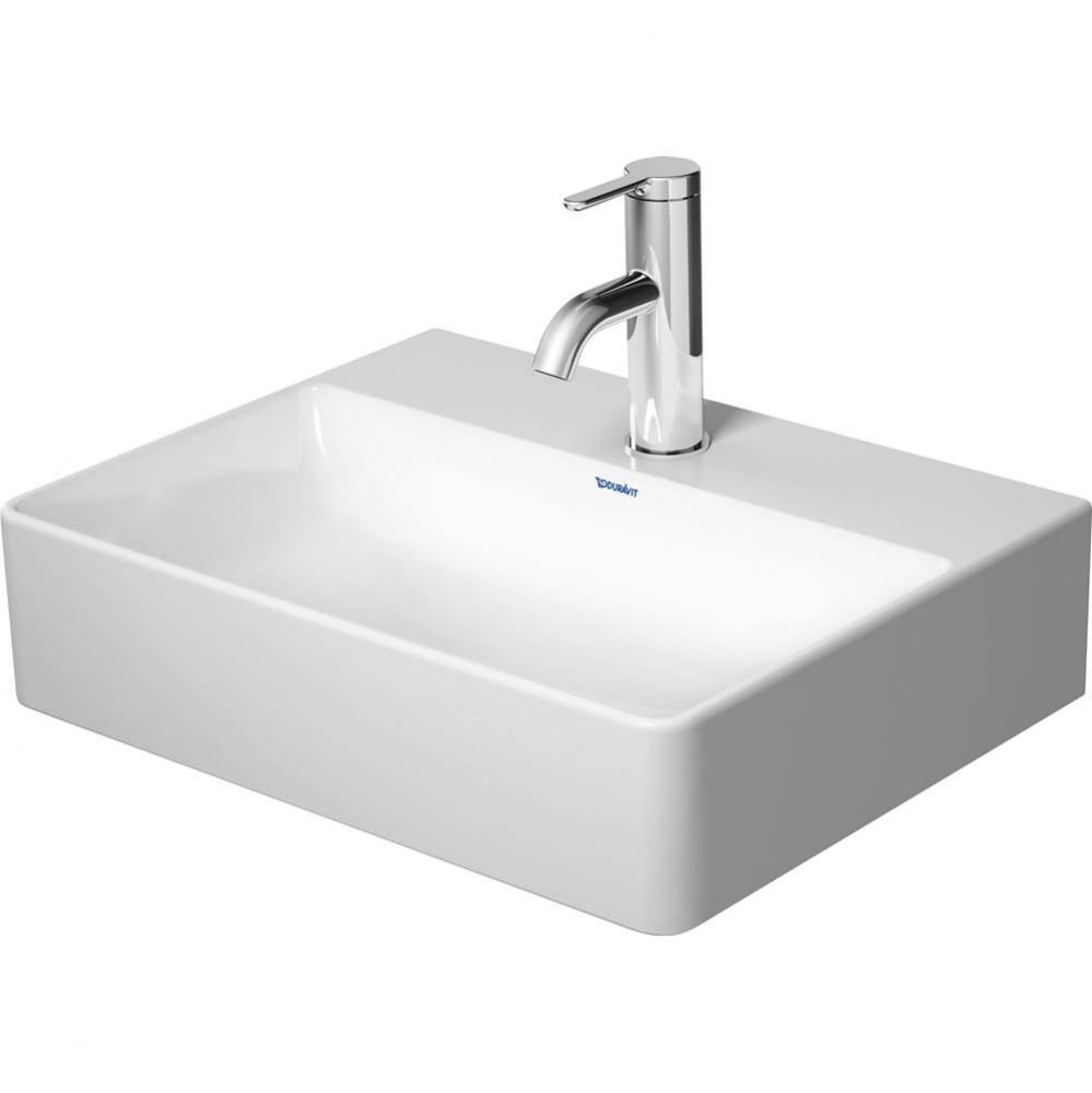 Duravit DuraSquare 17 3/4'' Rectangular Wall Mounted Sink in White with Single Faucet Ho