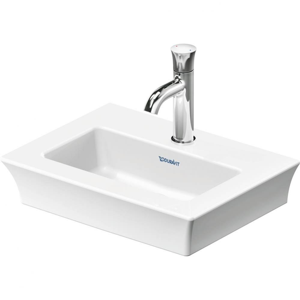 Duravit White Tulip 17 3/4'' Rectangular Wall Mounted Sink in White with Single Faucet H