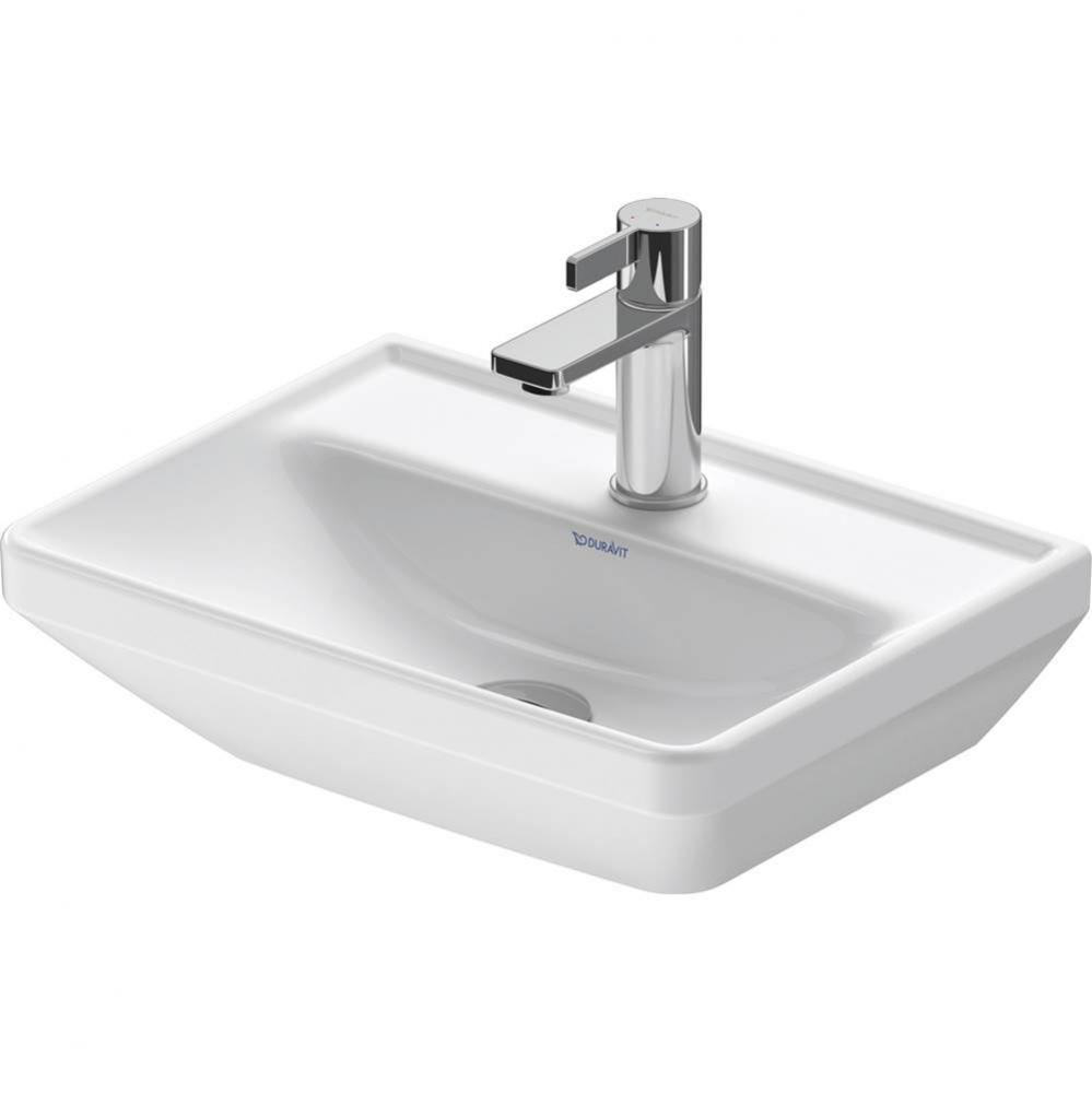Duravit D-Neo 17 3/4'' Rectangular Wall Mounted Sink in White with Single Faucet Hole an