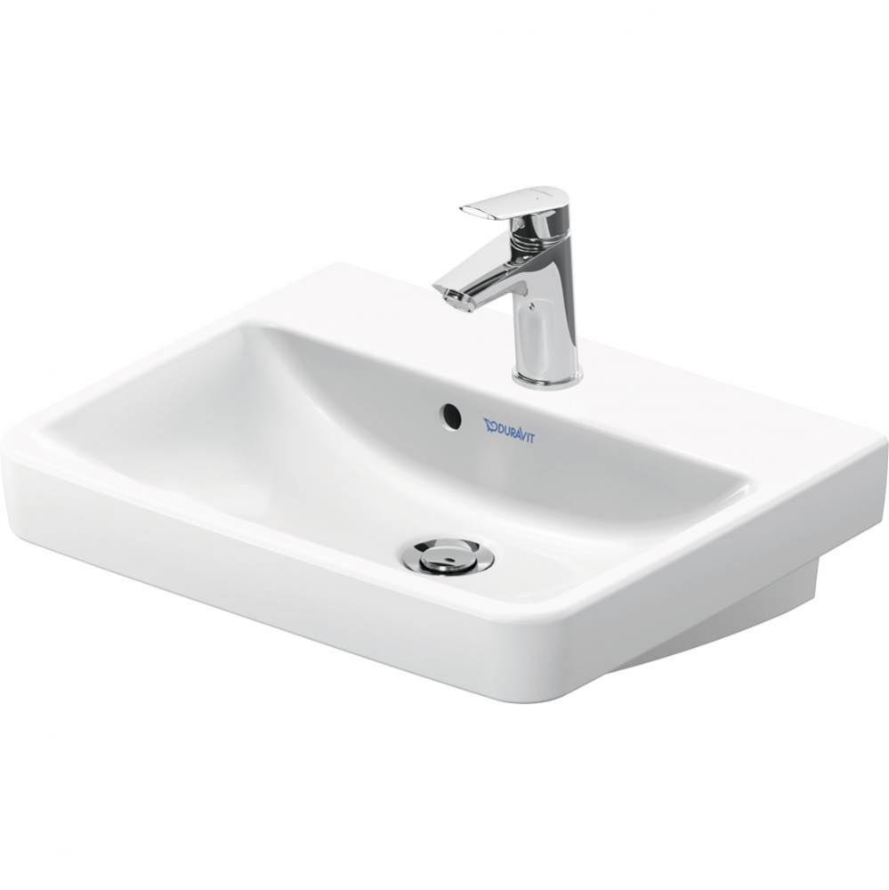 Duravit No.1 19 5/8'' Rectangular Wall Mounted Sink in White with Single Faucet Hole and
