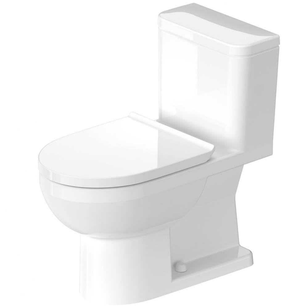 Duravit No.1 1.28 GPF Single Flush Rimless Elongated ADA Compliant One Piece Toilet in White, Left