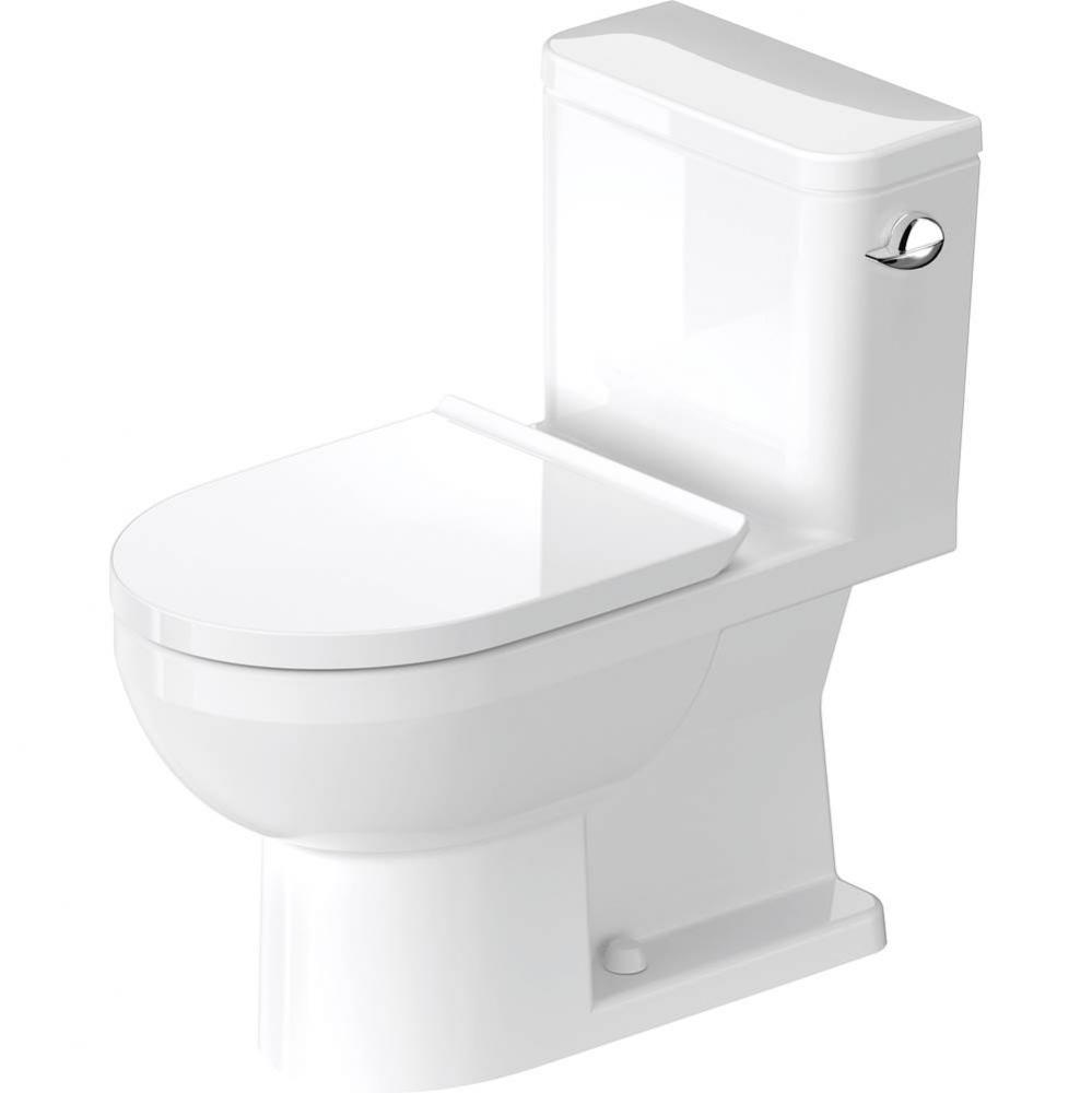 Duravit No.1 1.28 GPF Single Flush Rimless Elongated ADA Compliant One Piece Toilet in White, Righ