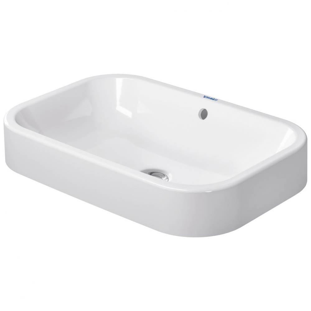 Duravit Happy D.2 23 5/8'' Rectangular Vessel Sink in White with Overflow
