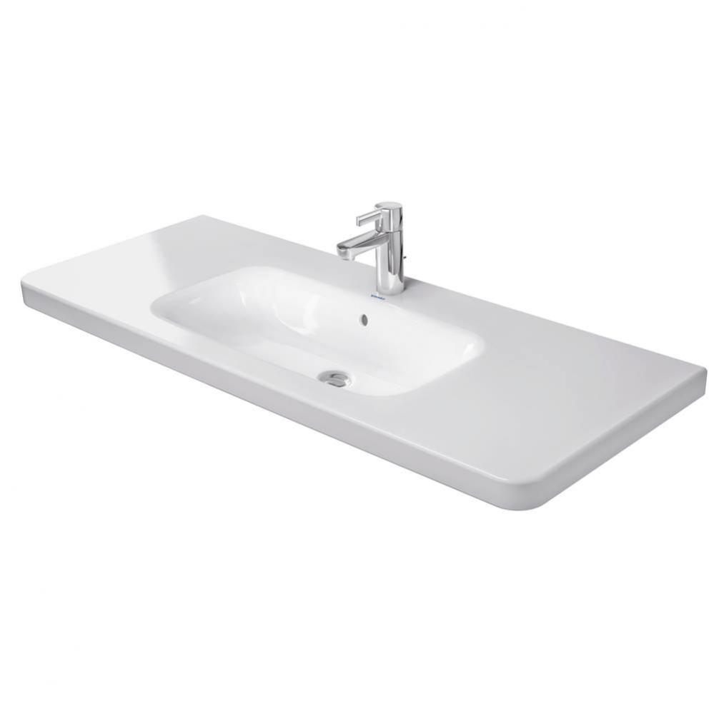 Duravit DuraStyle 47 1/4'' Rectangular Wall Mounted Sink in White with Single Faucet Hol
