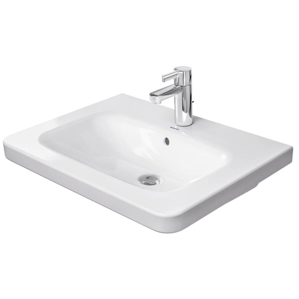 Duravit DuraStyle 25 5/8'' Rectangular Wall Mounted Sink in White with Single Faucet Hol