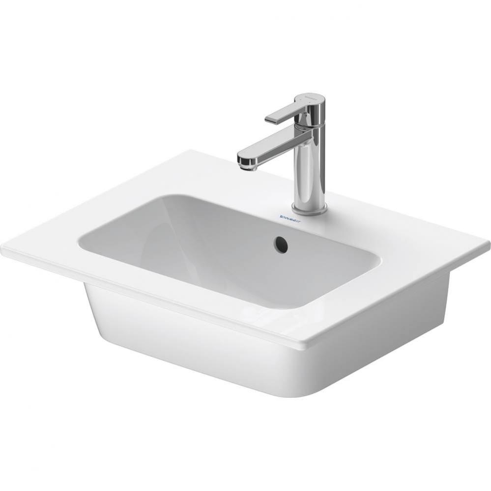 Duravit ME by Starck 20 7/8'' Rectangular Wall Mounted Sink in White with Overflow