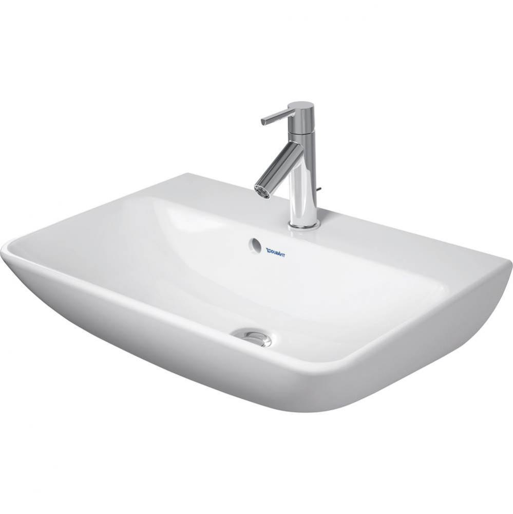 Duravit ME by Starck 23 5/8'' Rectangular Wall Mounted Sink in White with Single Faucet
