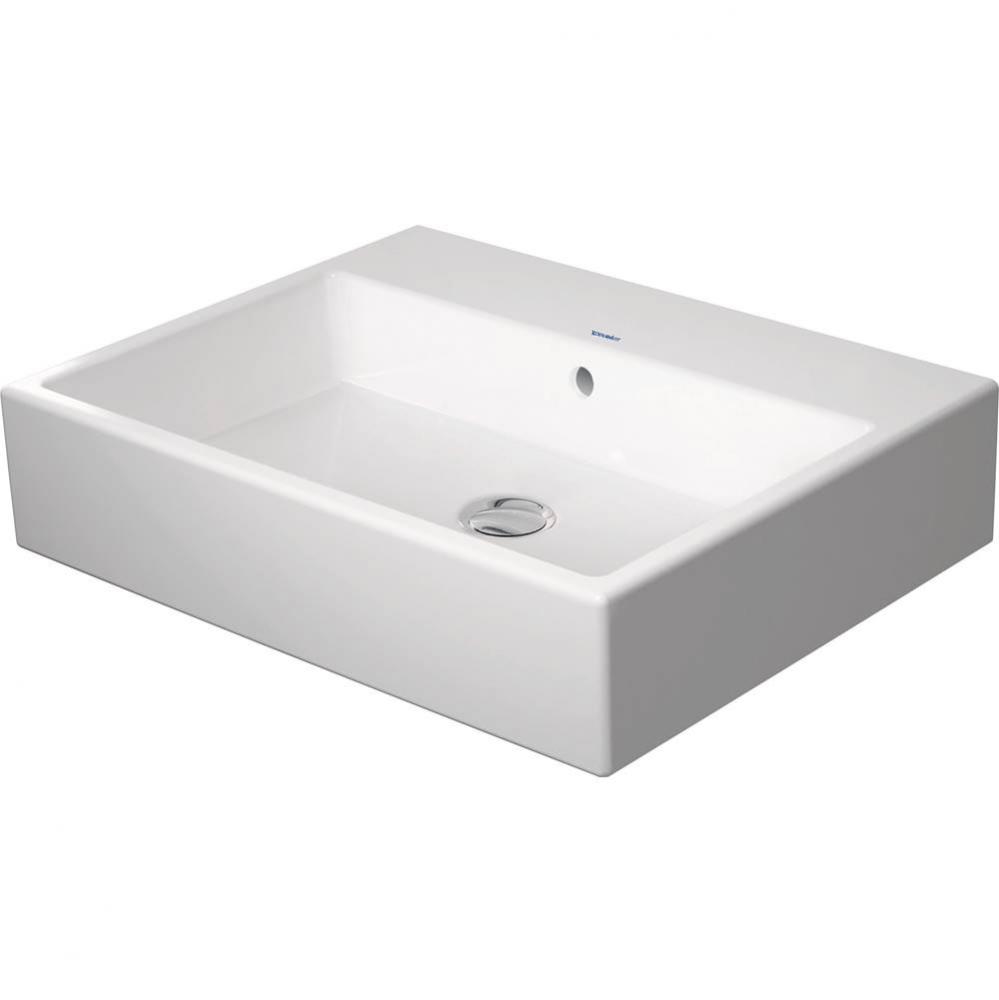 Duravit Vero 23 5/8'' Rectangular Wall Mounted Sink in White with Overflow