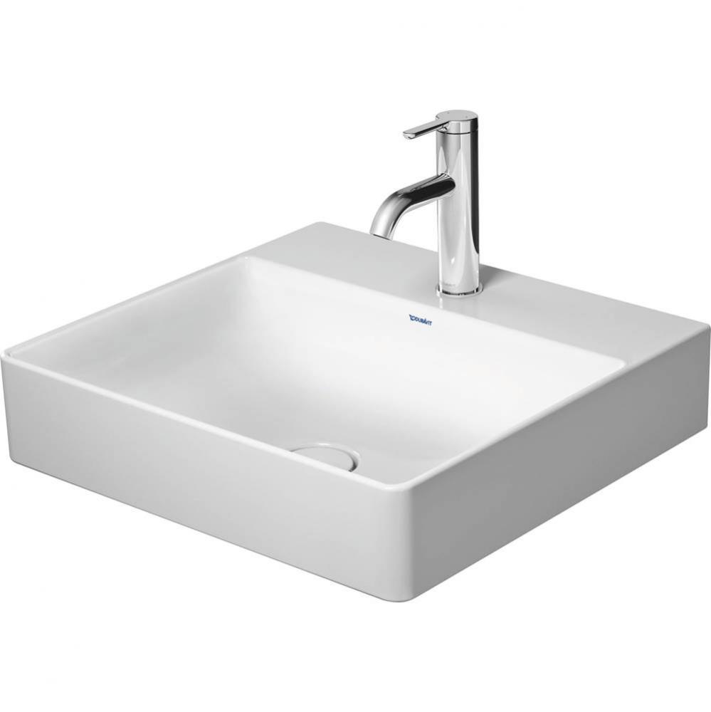 Duravit DuraSquare 19 5/8'' Rectangular Wall Mounted Sink in White with Single Faucet Ho