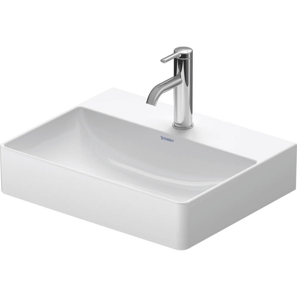Duravit DuraSquare 19 5/8'' Rectangular Wall Mounted Sink in White with Single Faucet Ho
