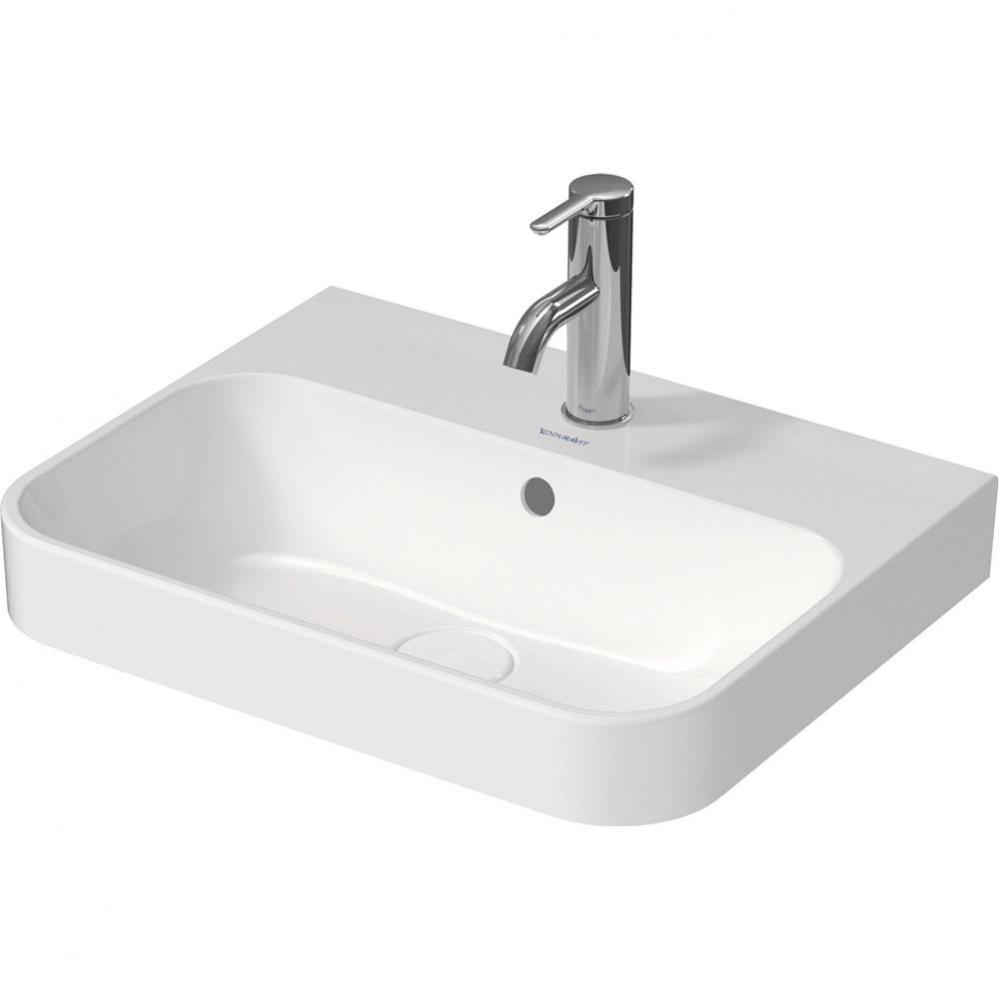 Duravit Happy D.2 19 5/8'' Rectangular Vessel Sink in White with Single Faucet Hole and
