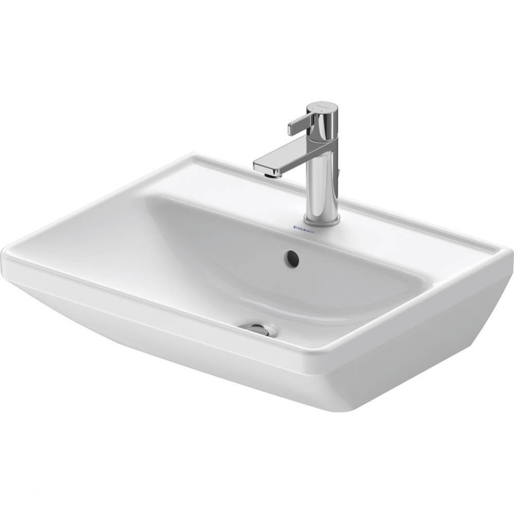 Duravit D-Neo 21 5/8'' Rectangular Wall Mounted Sink in White with Single Faucet Hole an