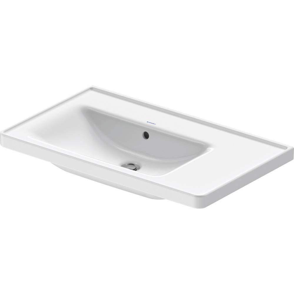 Duravit D-Neo 30 1/2'' Rectangular Wall Mounted Sink in White with Overflow