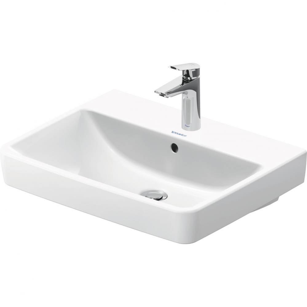 Duravit No.1 23 5/8'' Rectangular Wall Mounted Sink in White with Single Faucet Hole and