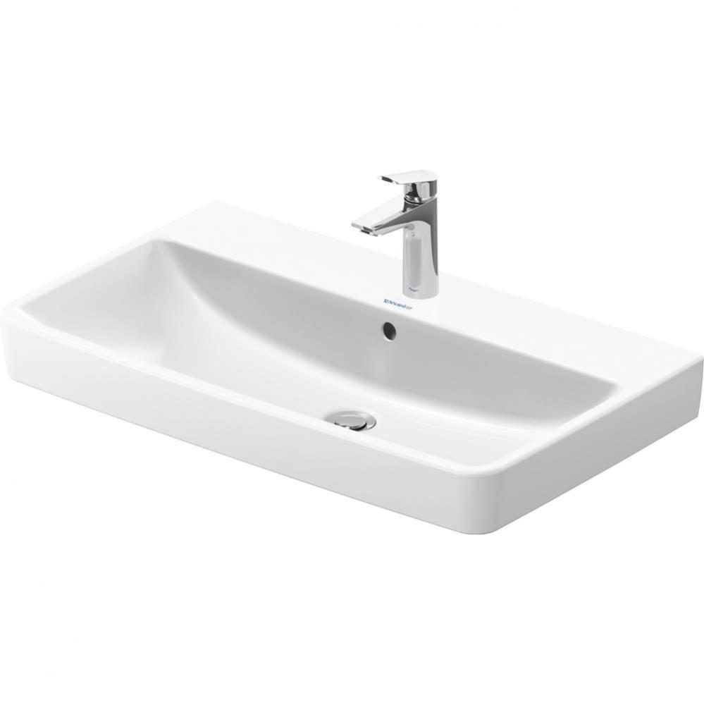 Duravit No.1 31 1/2'' Rectangular Wall Mounted Sink in White with Single Faucet Hole and